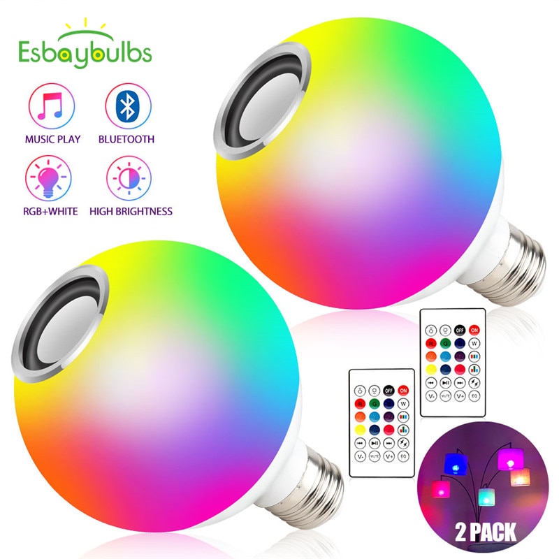 2pcs Ʈ Blub E27 RGB ȭƮ  Ŀ LED ..
